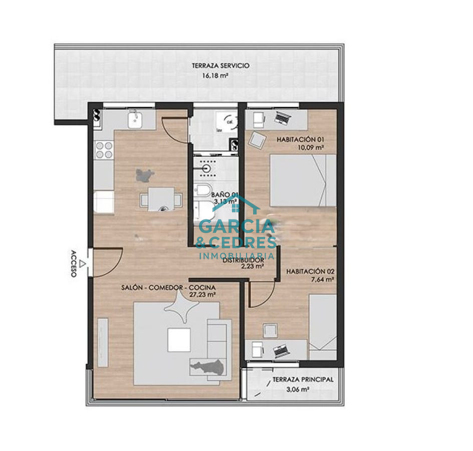 Apartamento ID.118 - OPORTUNIDAD APTO DE  2 DORM Y 1 BAÑO A ESTRENAR EN TORRE MIRADOR  