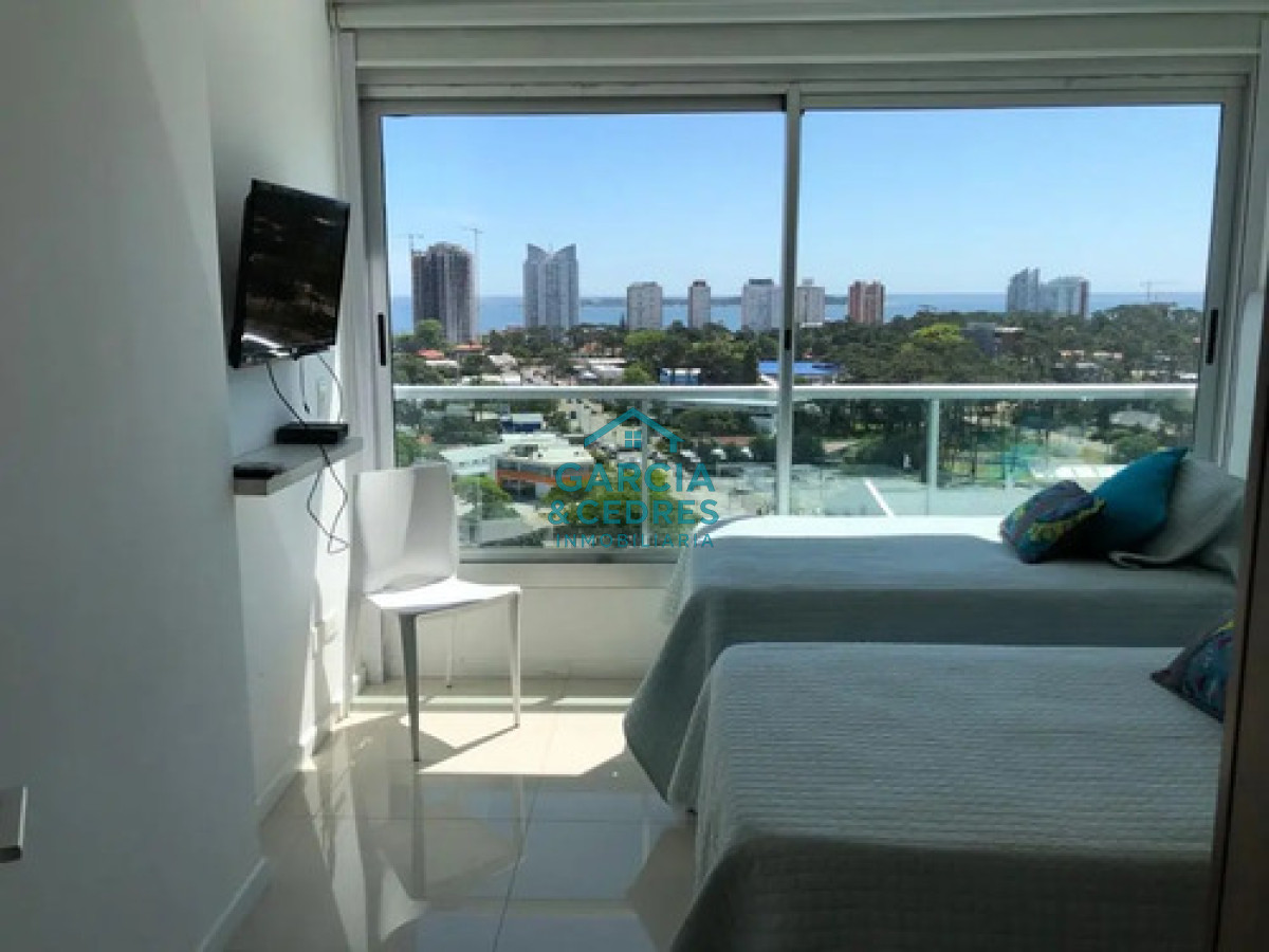 Apartamento ID.324 - Alquiler invernal - Apartamento 2 Dormitorios En Punta Del Este Invernal Con Cochera. Excelente Vista y ubicación.