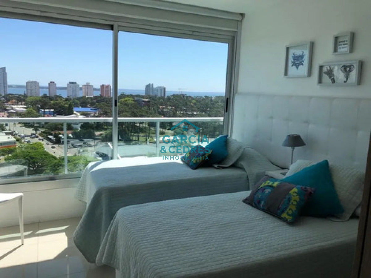 Apartamento ID.324 - Alquiler invernal - Apartamento 2 Dormitorios En Punta Del Este Invernal Con Cochera. Excelente Vista y ubicación.