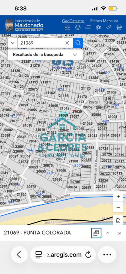Terreno ID.1238 - Vendo 3 Terrenos en Punta Colorada a 200 mts del mar 