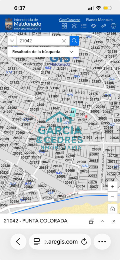 Terreno ID.1238 - Vendo 3 Terrenos en Punta Colorada a 200 mts del mar 