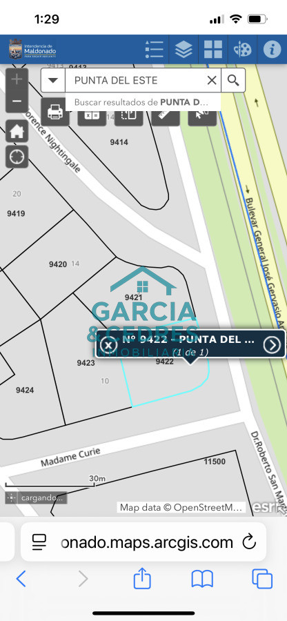 Terreno ID.7 - Terreno esquinero de 744 m2 con construcción de 87m2.  Frente Avenida Jose Gervasio Artigas