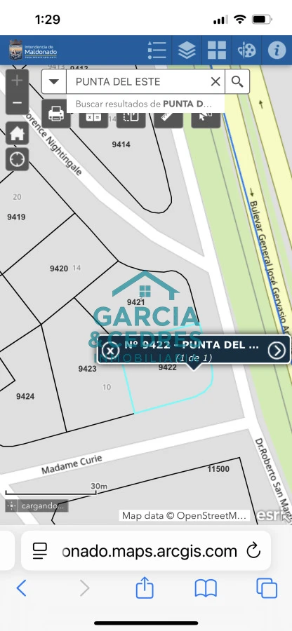 Terreno ID.7 - Terreno esquinero de 700 m2 con construcción de 87m2.  Frente Avenida Jose Gervasio Artigas