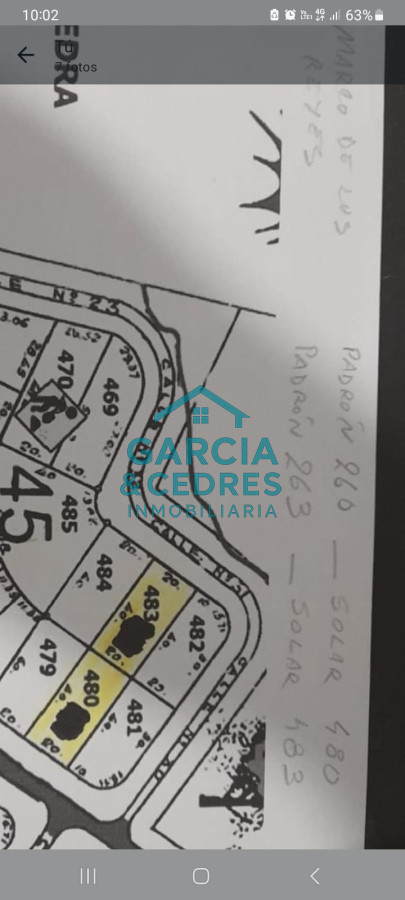 Terreno ID.110 - OPORTUNIDAD!!!!! 2 TERRENOS 1600 MT  EN VILLA SERRANA MARCO DE LOS REYES CERRO GUAZUVIRA  