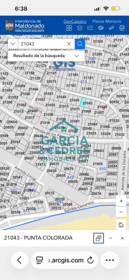 Terreno ID.1238 - Vendo 3 Terrenos en Punta Colorada a 200 mts del mar 