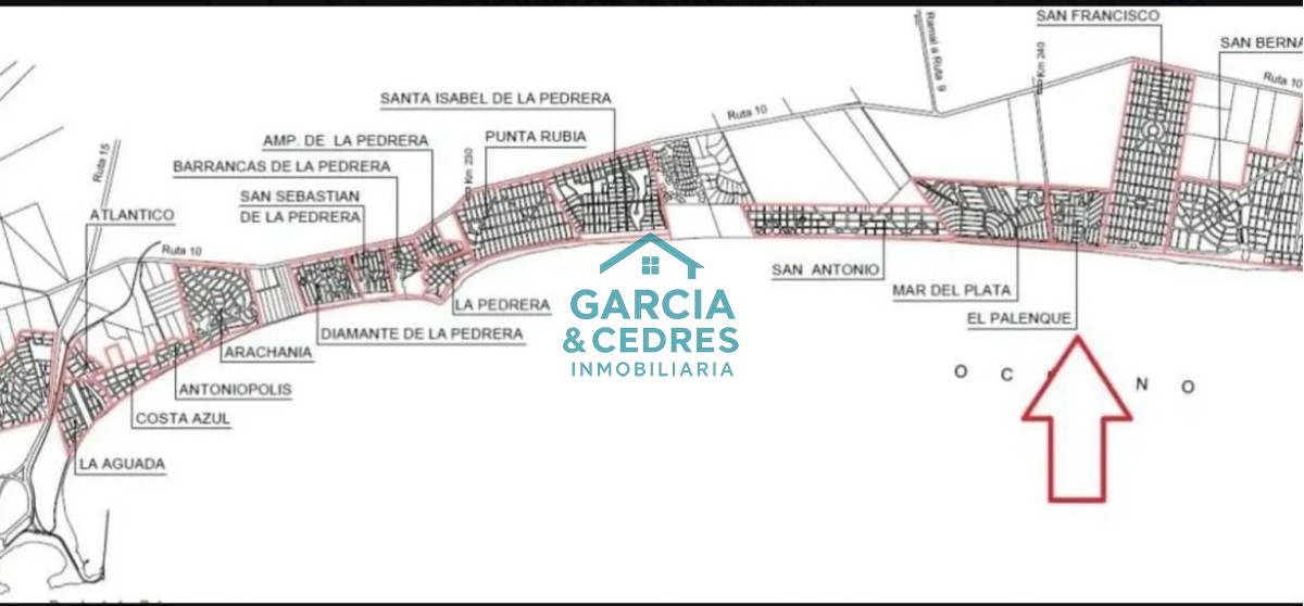 Terreno ID.261 - Terreno a metros del mar en Balneario El Palenque - Rocha 