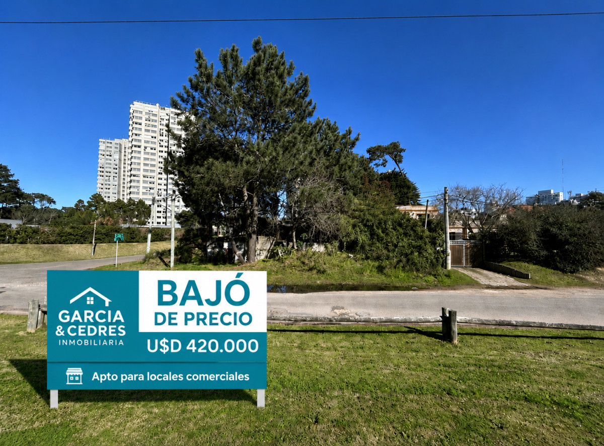 Terreno esquinero de 744 m2 con construcción de 87m2 frente a Blvar Artigas.