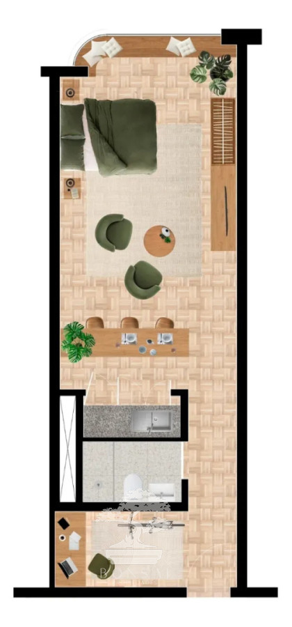 Apartamento ID.1059 - Alquiler Apartamento Monoambiente Cordon Montevideo N