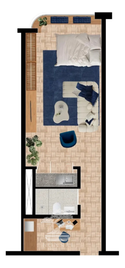 Apartamento ID.1059 - Alquiler Apartamento Monoambiente Cordon Montevideo N