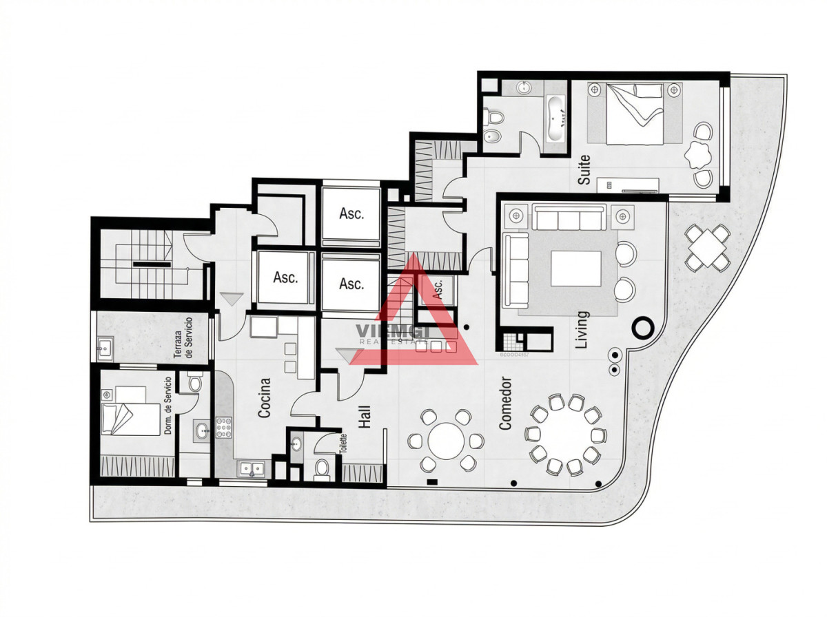 Apartamento ID.52 - Phenthouse en venta 4 dormitorios en Torre Aquarela - Playa Mansa, Punta del Este 