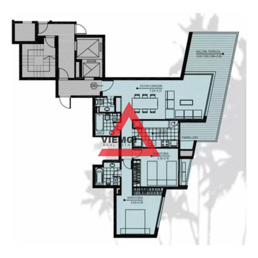 Apartamento ID.54 - Apartamento de 3 Dormitorios, Playa Mansa - Edificio Miami Boulevard I