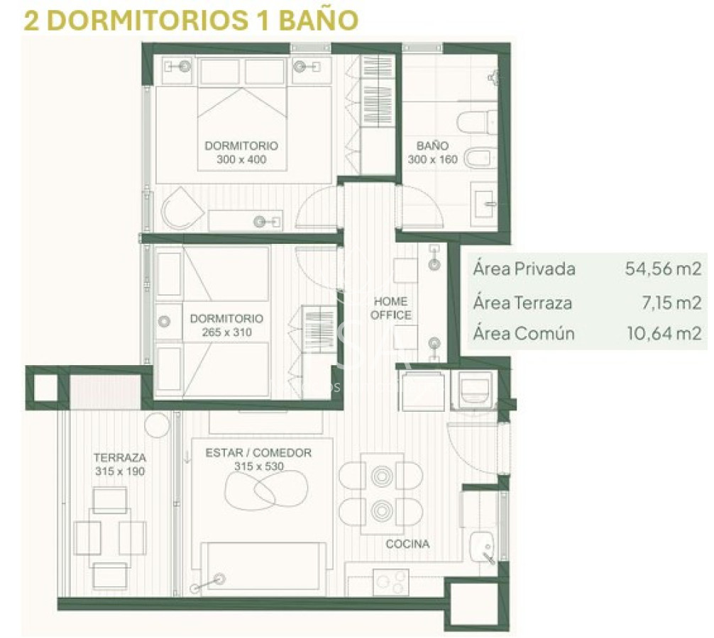 Apartamento ID.288 - Venta Apartamento A estrenar 2 Dormitorios Cochera San José de Carrasco Canelones F