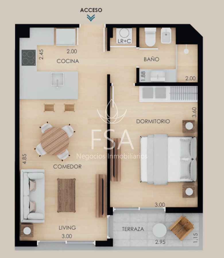 Apartamento ID.272 - Venta Apartamento 1 Dormitorio En Pozo Vista al Mar Parque Carrasco Canelones F