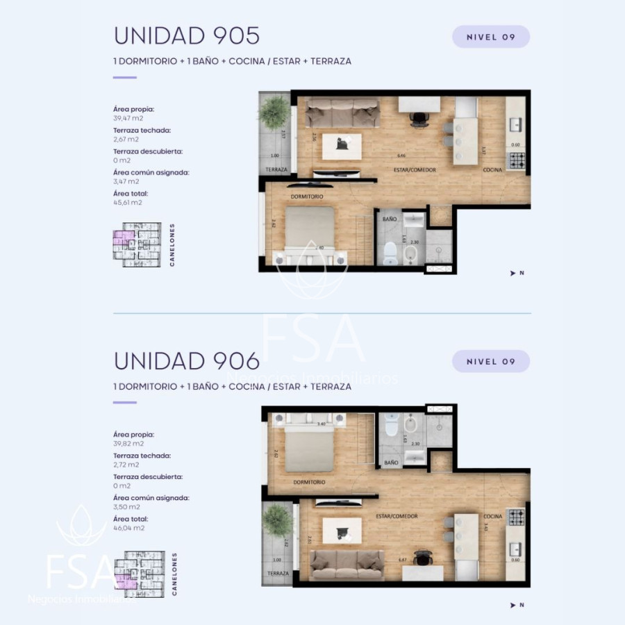 Apartamento ID.47 - Venta Apartamento Monoambiente En Pozo Cordón Sur Montevideo St St