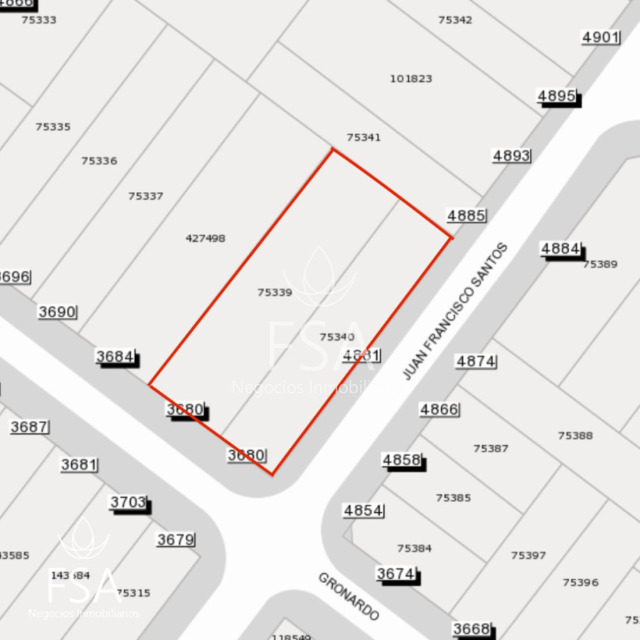 Terreno ID.65 - Venta Terreno 2 Padrones 1278mts Ituzaingo Montevideo E