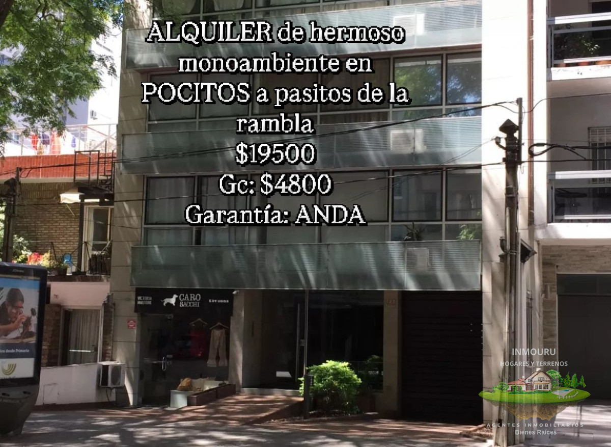 Apartamento ID.635 - ALQUILER de monoambiente en POCITOS a pasos de la rambla