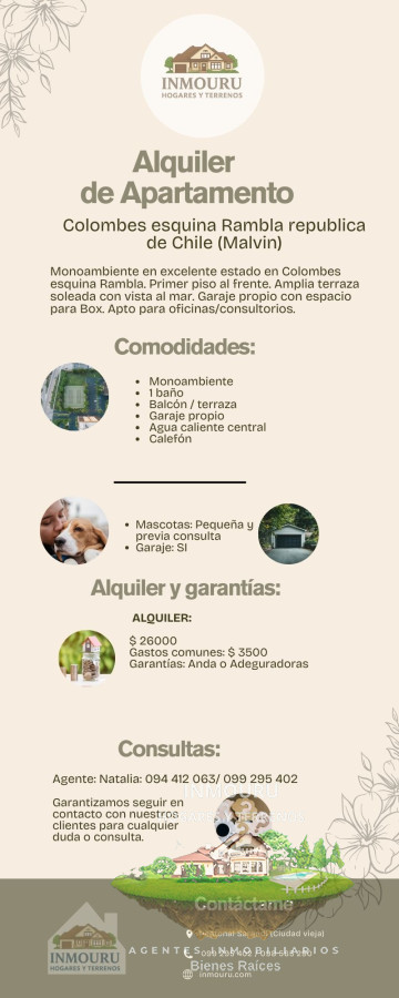 Apartamento ID.1006 - ALQUILER de apartamento en MALVIN