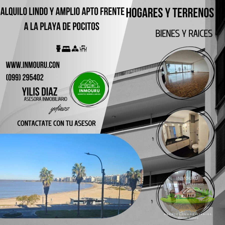 Apartamento ID.1552 - Alquilo Lindo Apto frente a la Playa de Pocitos,
