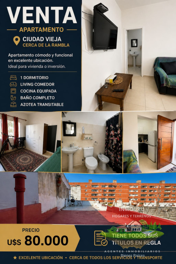 Apartamento ID.2819 - Venta de Hermoso Apto En Ciudad Vieja de 1 Dormitorio