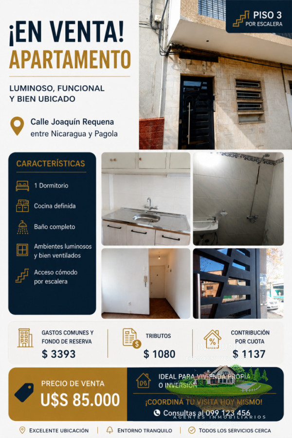 Apartamento ID.2879 - Venta de Apartamento en Tres Cruces