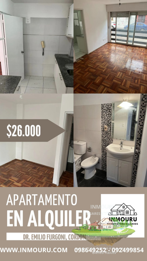 Apartamento ID.1319 - Se alquila apartamento 1 dormitorio, Cordon