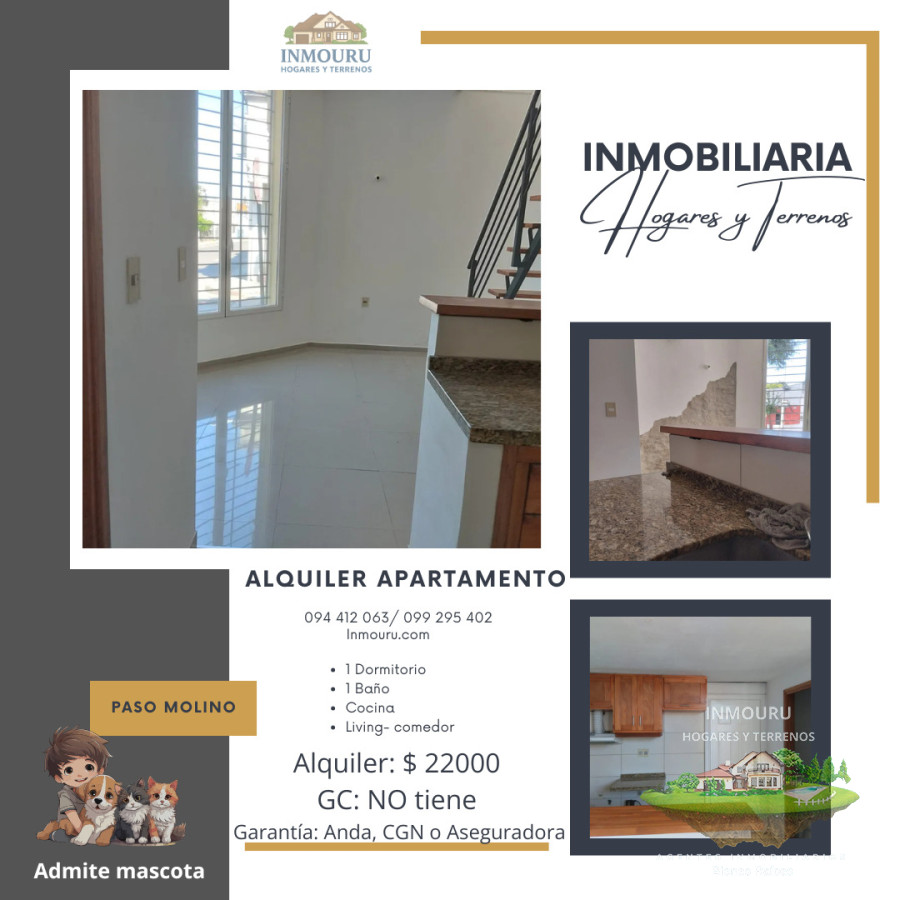 Apartamento ID.2276 - ALQUILER de duplex en PASO NOLINO