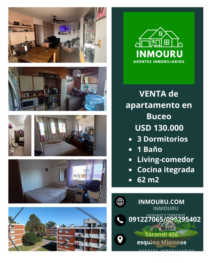 Apartamento ID.1237 - Se vende apartamento de 3 dormitorios en Buceo
