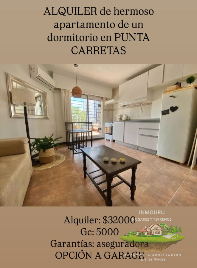 Apartamento ID.647 - ALQUILER de hermoso apartamento de 1 dormitorio en PUNTA CARRETAS