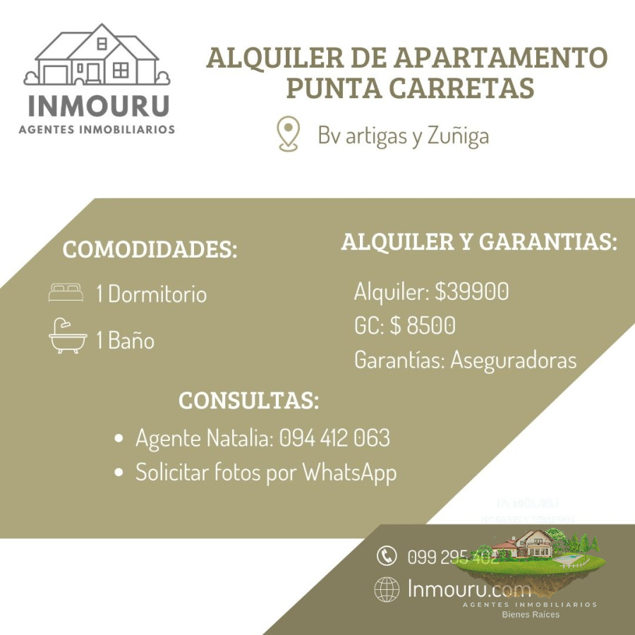 Apartamento ID.1012 - Alquiler de apartamento en PUNTA CARRETAS