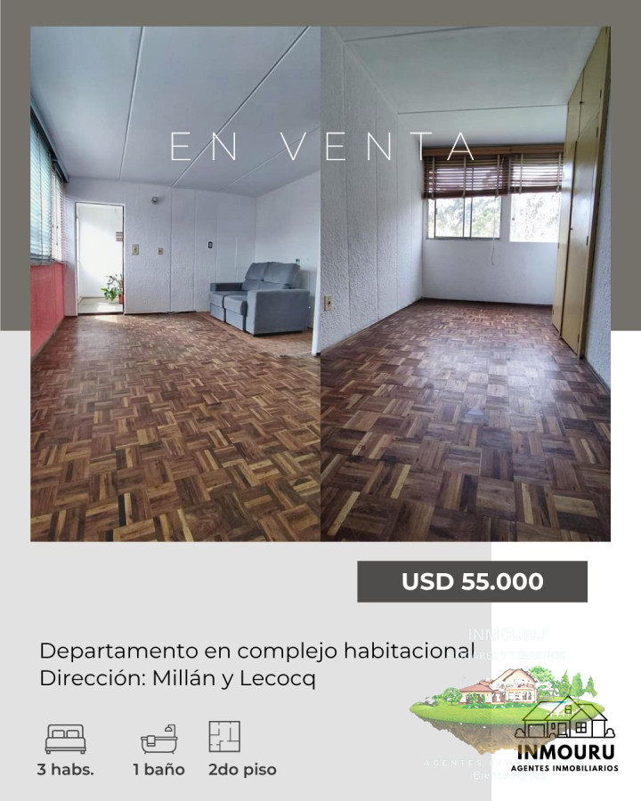 Apartamento ID.1023 - Se vende apartamento de 3 dormitorios, Conciliación 