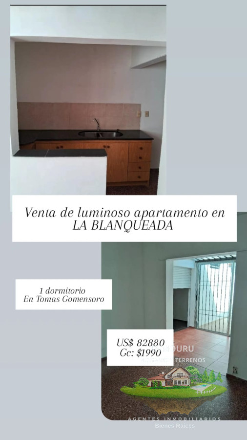 Apartamento ID.755 - VENTA de apartamento de 1 dormitorio en LA BLANQUEADA