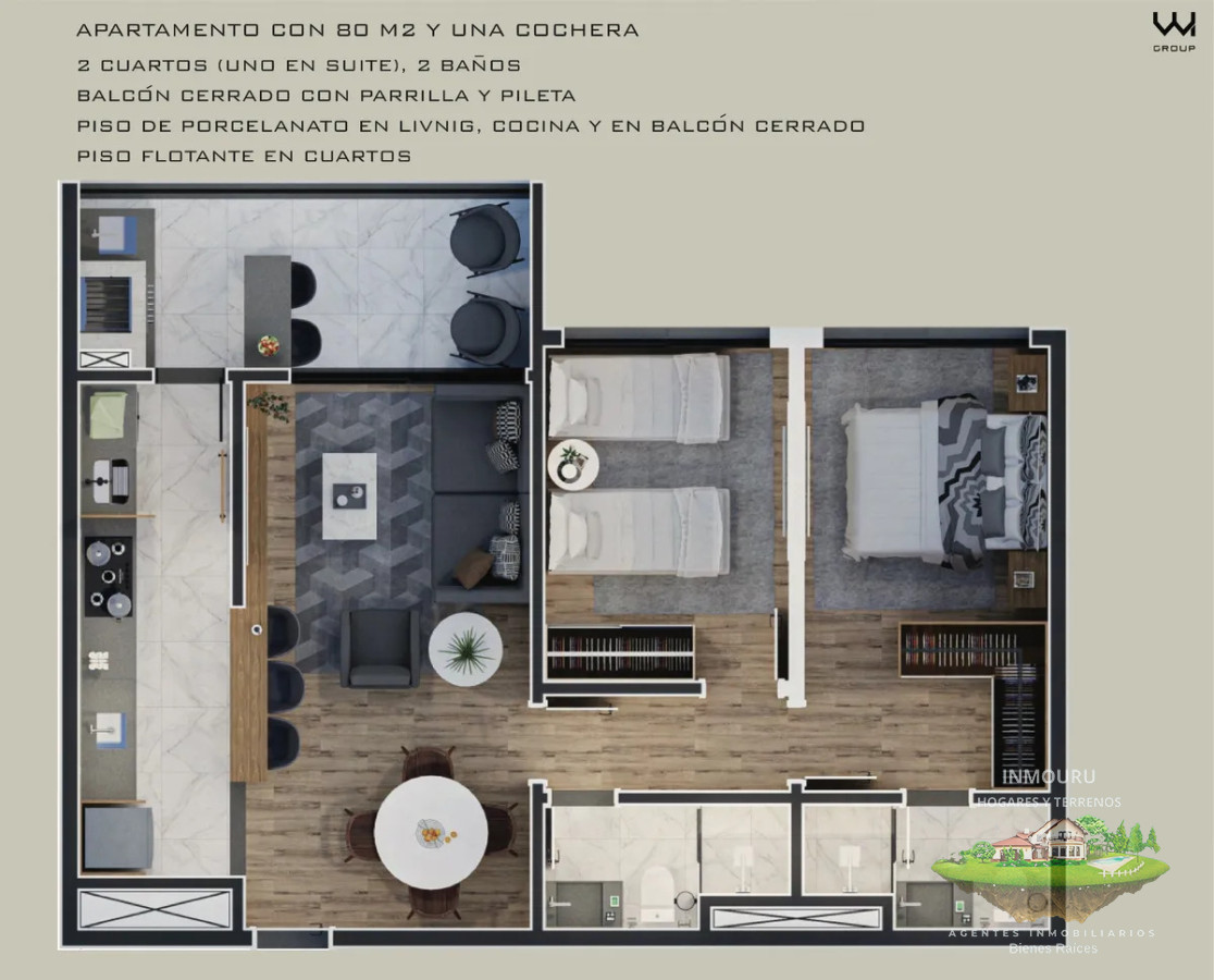 Apartamento ID.2449 - Venta de apartamento a estrenar en Rivera 