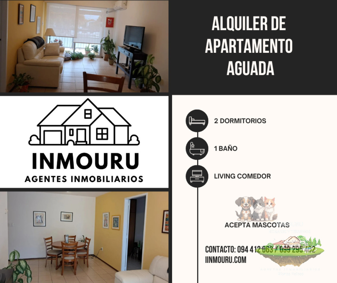 Apartamento ID.1215 - ALQUILER de apartamento de 2 dormitorios en AGUADA