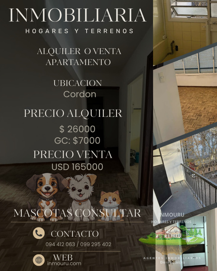 Apartamento ID.1494 - ALQUILER O VENTA de apartamento en CORDON 
