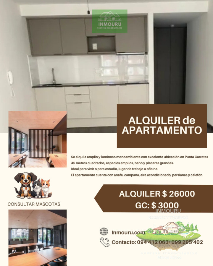 Apartamento ID.2092 - ALQUILER de apartamento en PUNTA CARRETAS
