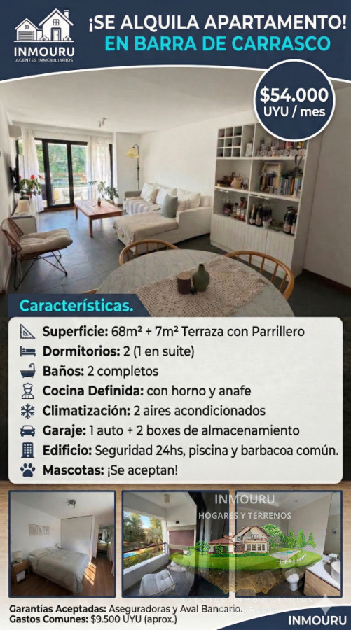 Apartamento ID.2719 - Alquiler de Hermoso Apartamento en Barra de Carrasco Frente a Rambla Costanera.