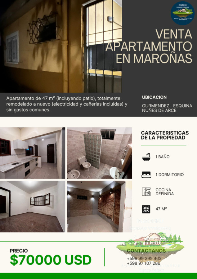 Apartamento ID.2584 - Venta Apartamento en Maroñas