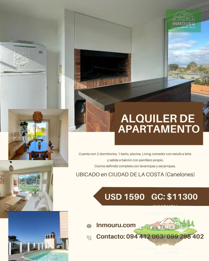 Apartamento ID.1944 - ALQUILER de apartamento en CIUDAD DE LA COSTA