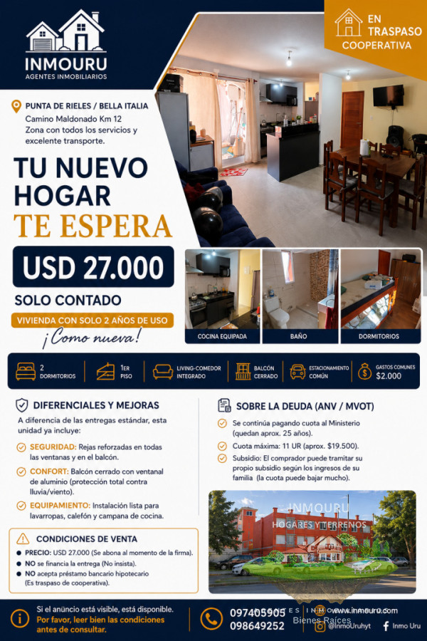 Apartamento ID.2915 - Traspaso de Cooperativa en Bella Italia.