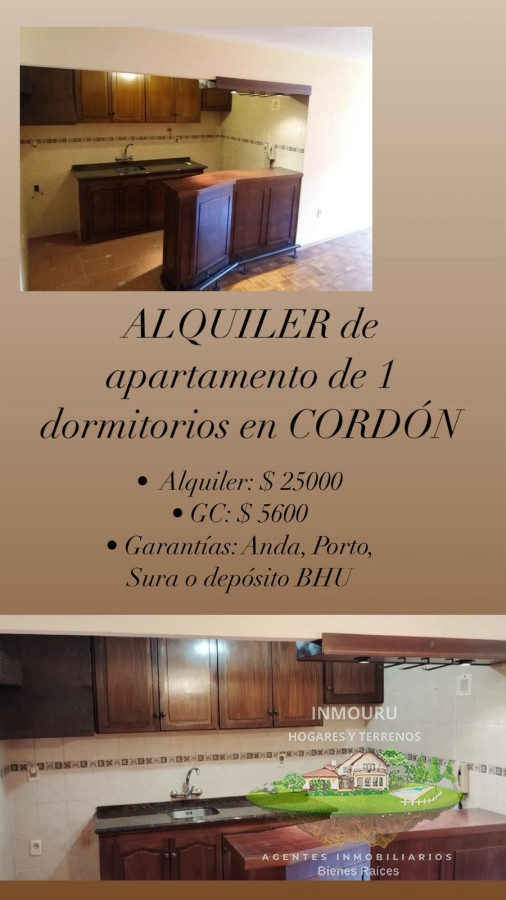 Apartamento ID.969 - ALQUILER de apartamento de 1 dormitorio en CORDON