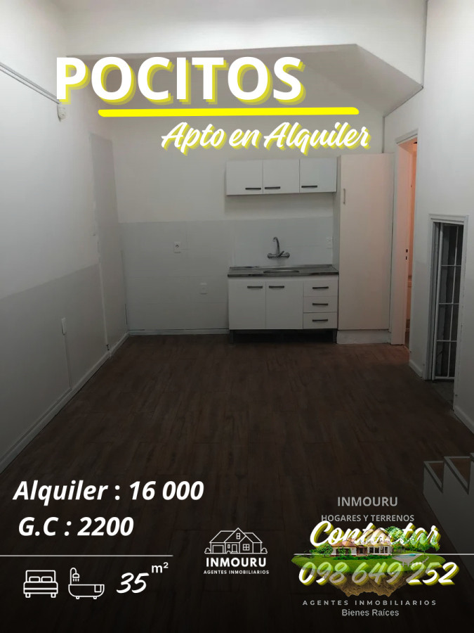 Apartamento ID.1888 - Alquiler de Monoambiente  en Pocitos Nuevo