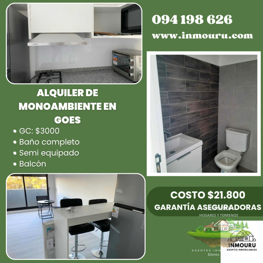 Apartamento ID.1771 - Alquiler de Monoambiente en Goes 