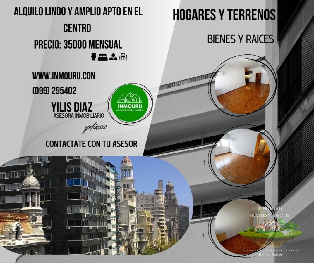 Apartamento ID.1853 - Alquilo Amplio y Luminoso Apto ubicado en el Centro