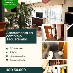 Venta de apartamento en cooperativa de viviendas de Tacuarembó