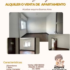 ALQUILER O VENTA de apartamento en CIUDAD VIEJA