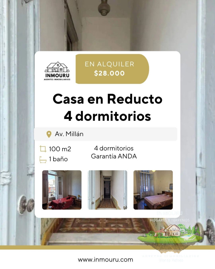 Casa ID.1429 - Se alquila casa de 4 dormitorios, Reducto
