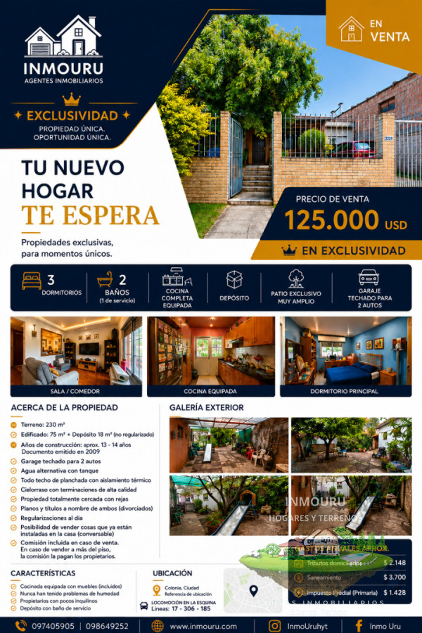 Casa ID.2938 - VENTA DE CASA EN EXCLUSIVIDAD - CERRO, MONTEVIDEO