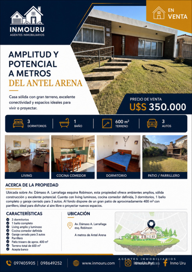 Casa ID.2906 - Venta de Casa a metros de Antel Arena