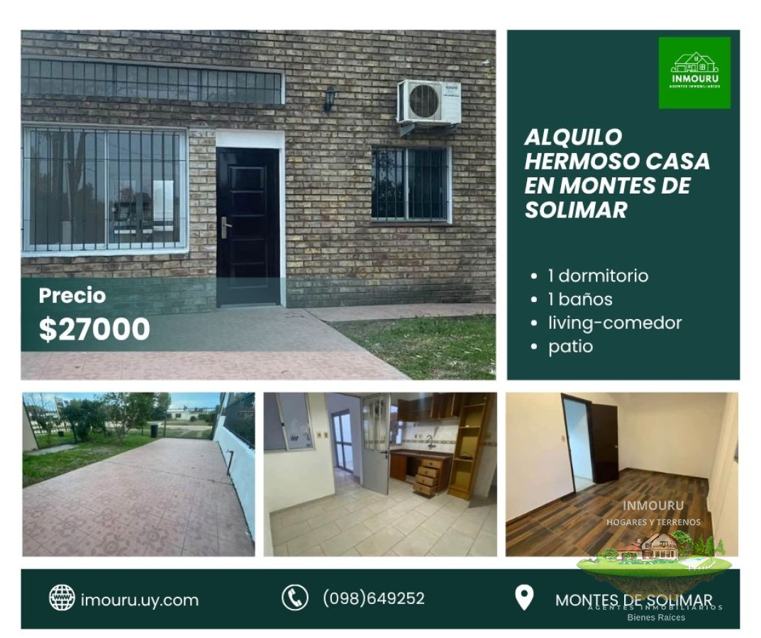 Casa ID.1299 - Alquilo linda y hermosa casa en ciudad de la costa en montes