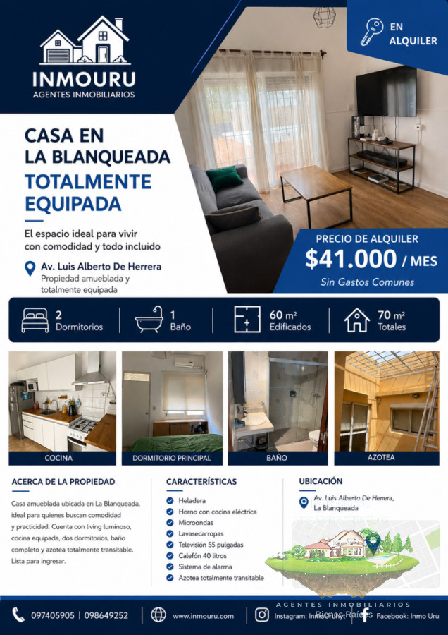 Casa ID.2746 - Casa En La Blanqueada Totalmente Equipada